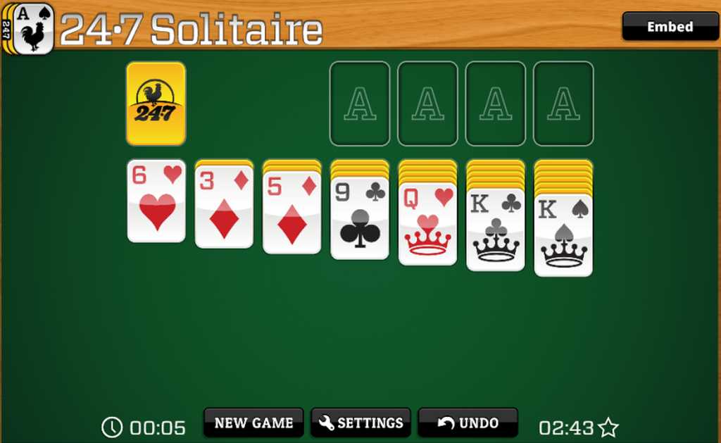 solitaire setup