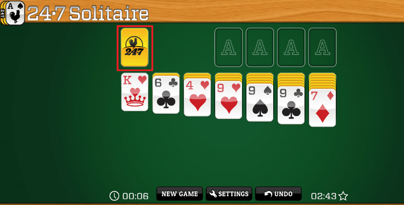 solitaire stock pile